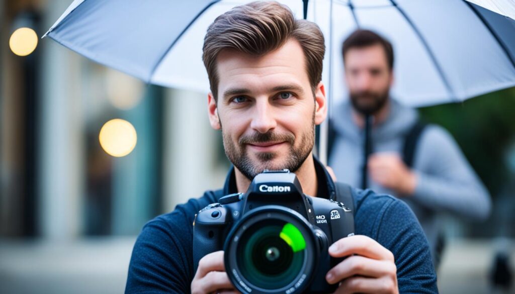 uso de sombrinha difusora e refletora na fotografia